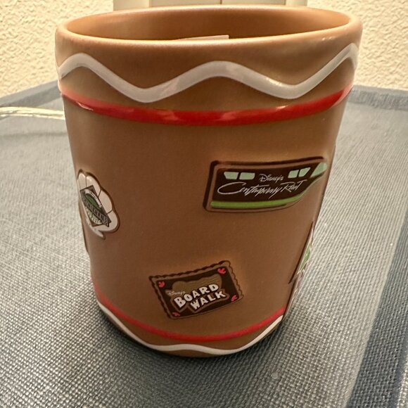 2025 Disney Parks Gingerbread Logo Castle Disneyland Ceramic Mug Coffee Cup New - Picture 2 of 5